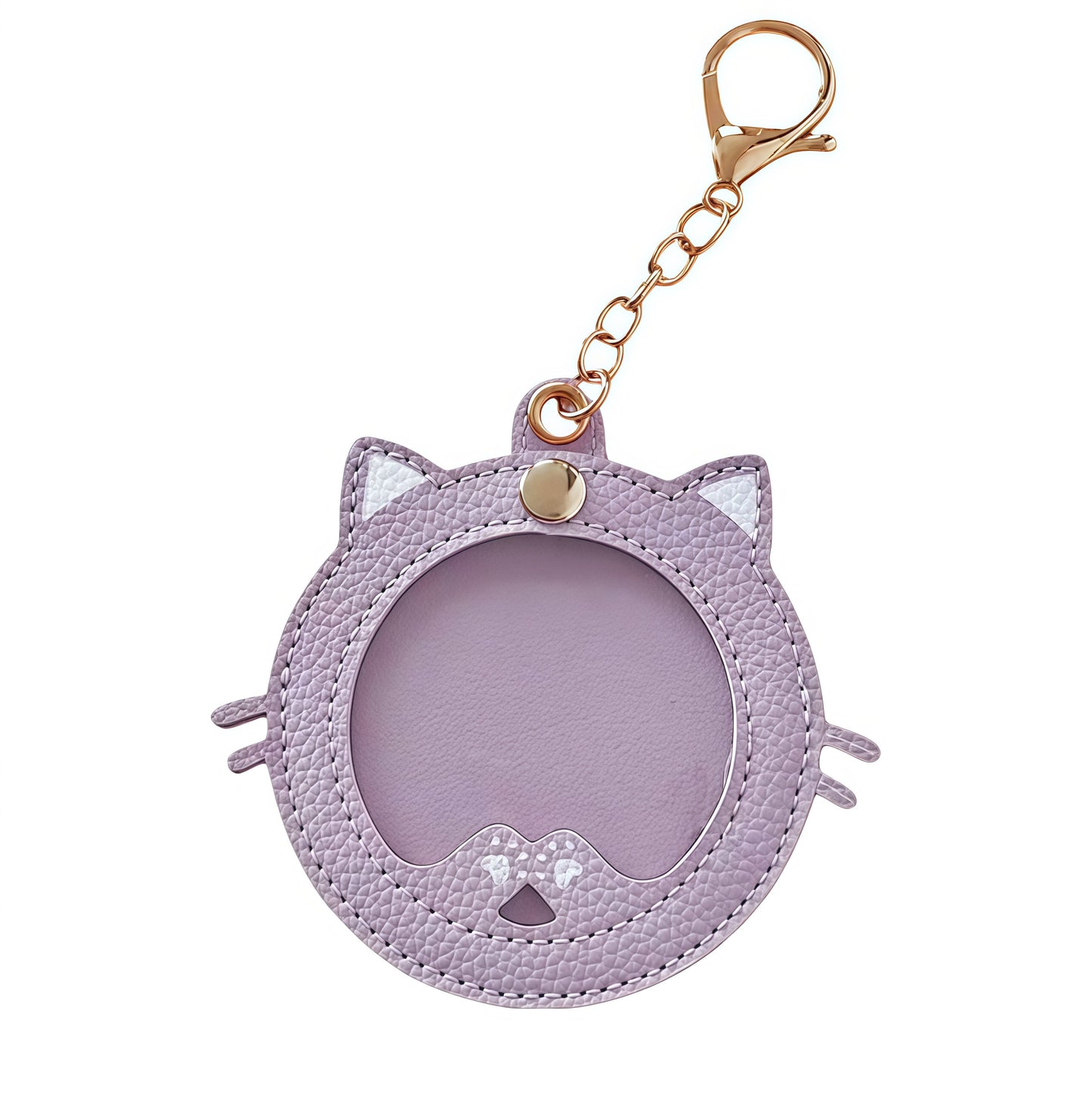 Kitty-Shaped Keychain - Purple