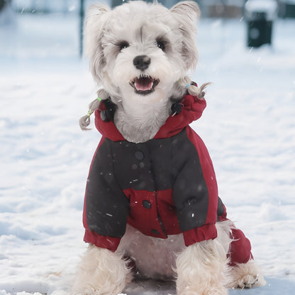 Arctic Paws - Pet Jumpsuit - Red