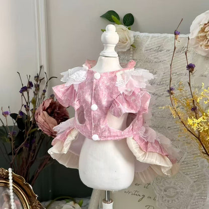 Pink Dream Lace Pet Dress - Hand Made