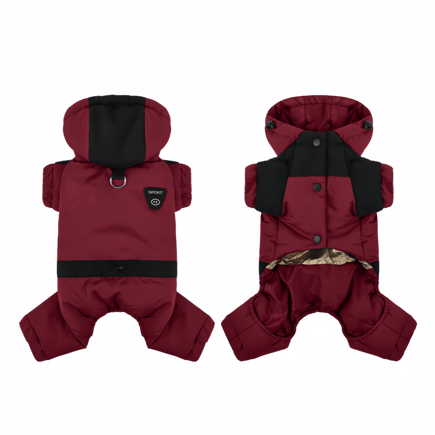 Arctic Paws - Pet Jumpsuit - Red