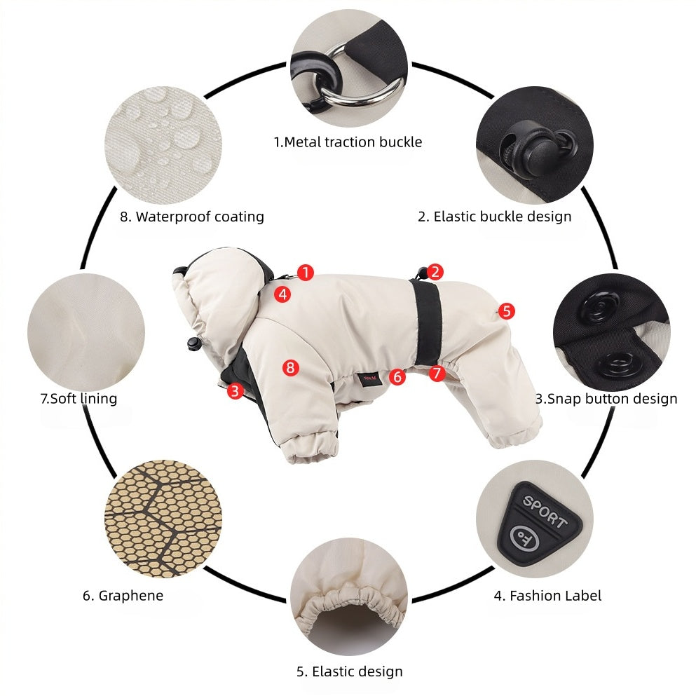 Arctic Paws - Pet Jumpsuit - Beige