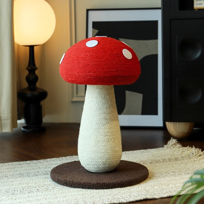 Red Cap Mushroom Cat Scratcher