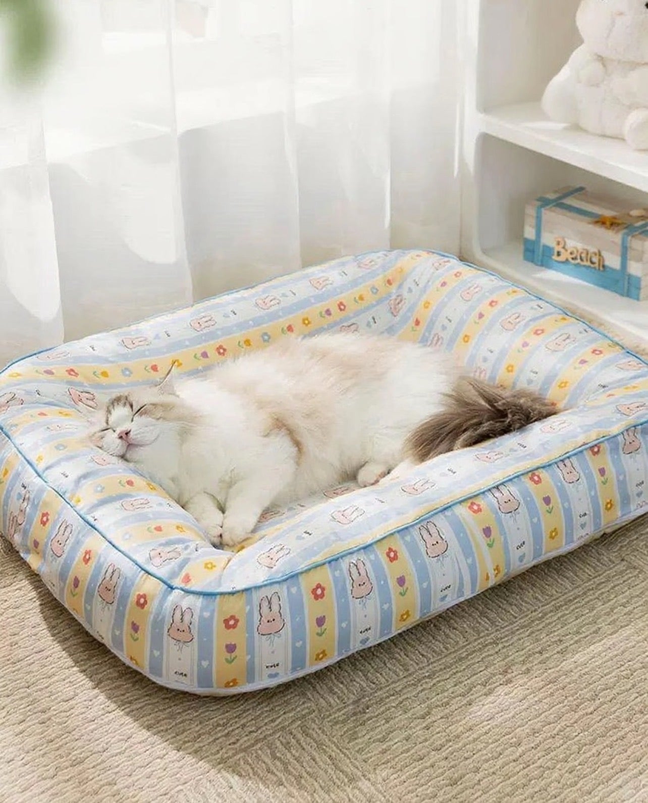 Cute Bunny Printed Pet Bed