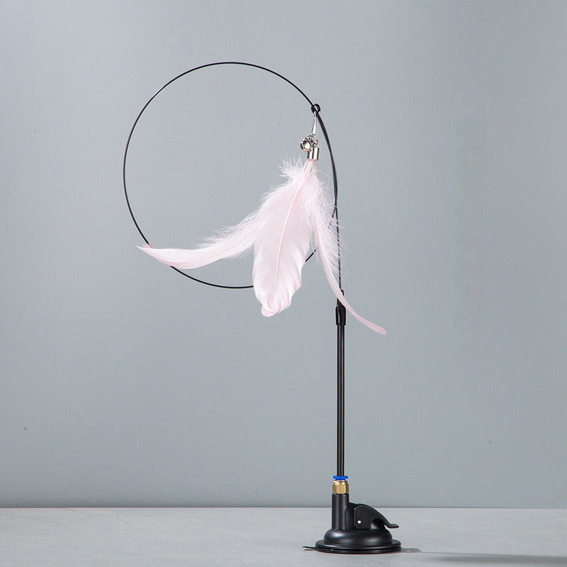 Suction Cup Feather Cat Teaser - Pink