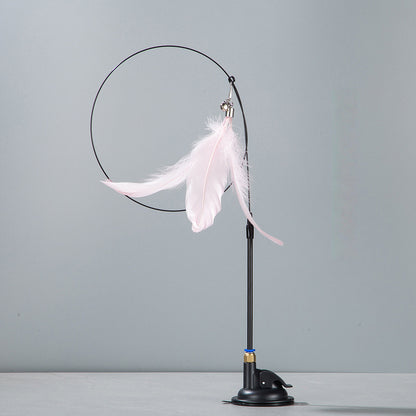Suction Cup Feather Cat Teaser - Pink