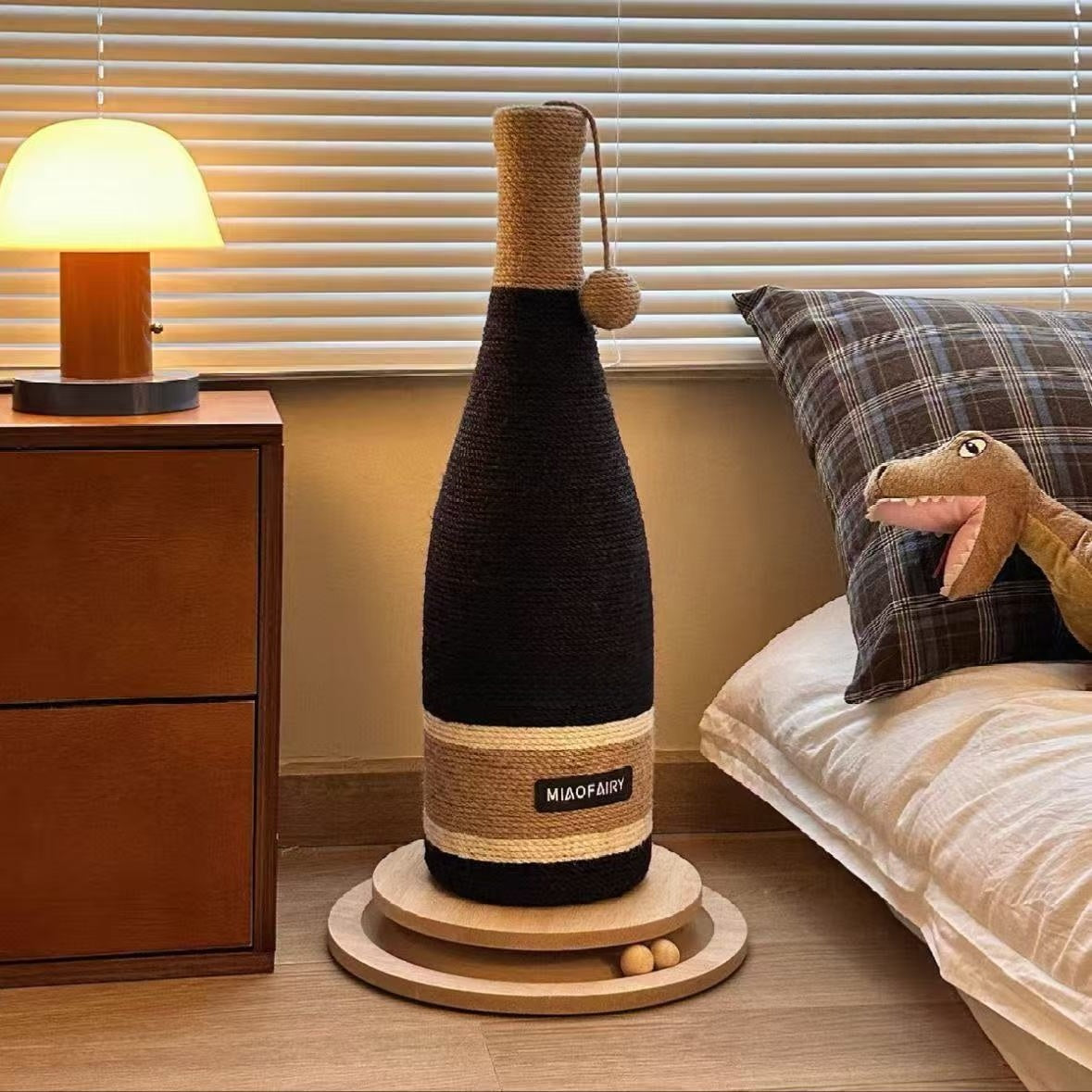 Wine Bottle Shaped Cat Scratching Post