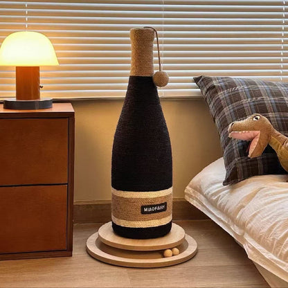 Wine Bottle Shaped Cat Scratching Post