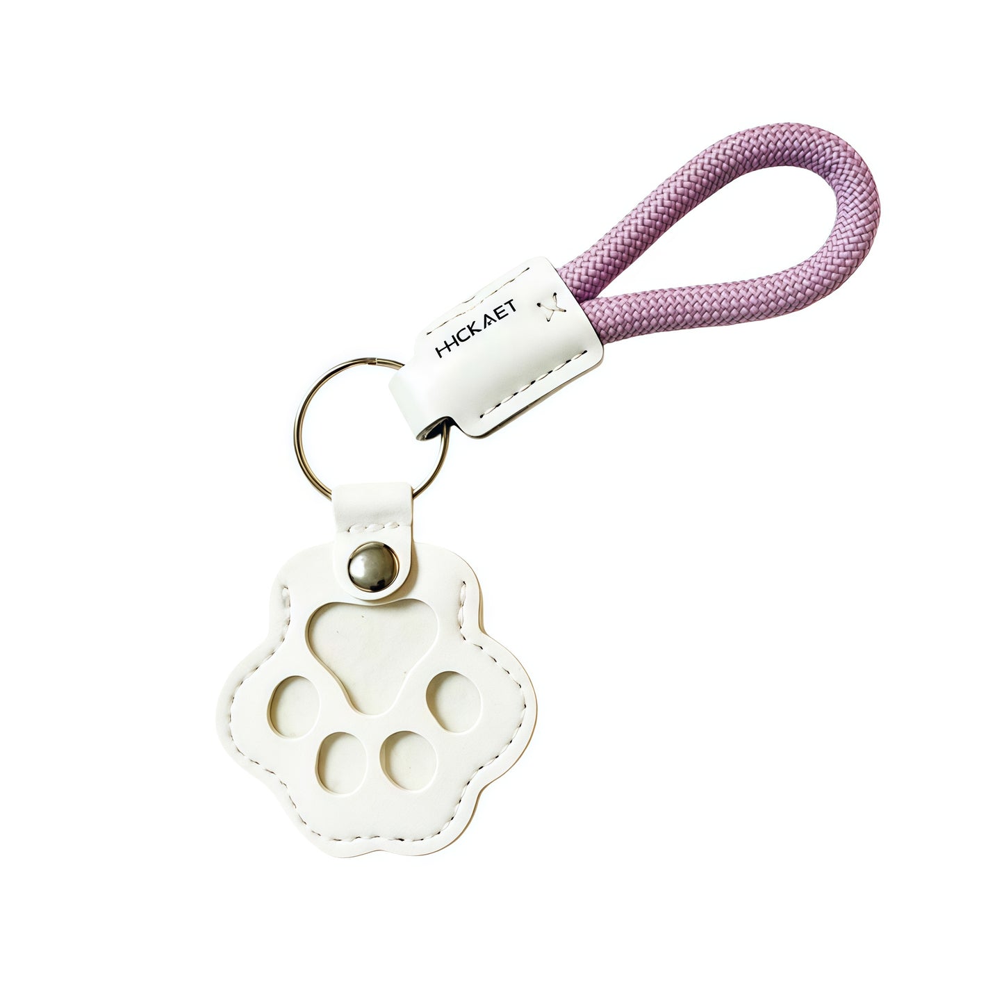 Paw Print Leather Keychain