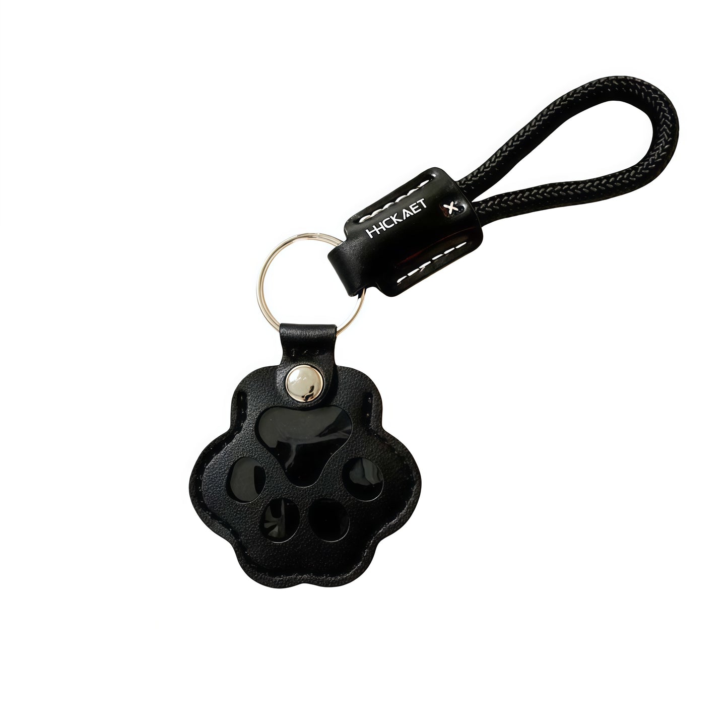 Paw Print Leather Keychain