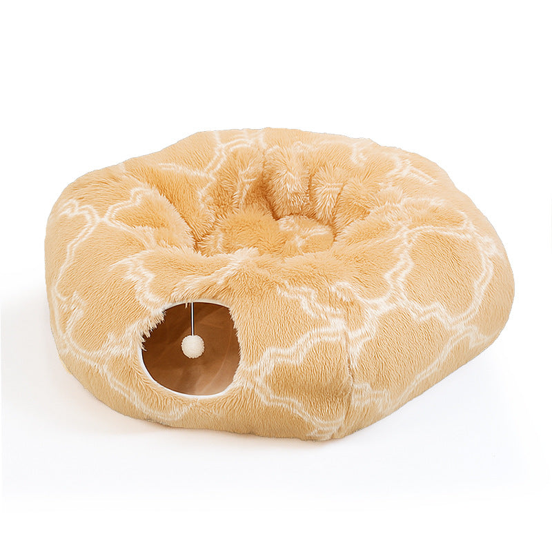 Furry Cat Tunnel & Nest Combo