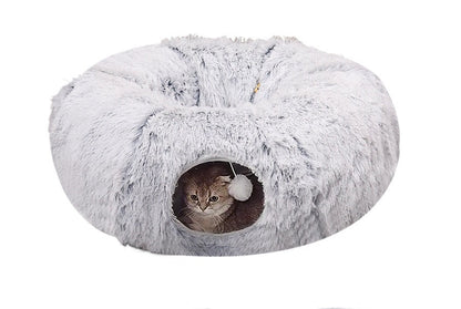 Furry Cat Tunnel & Nest Combo