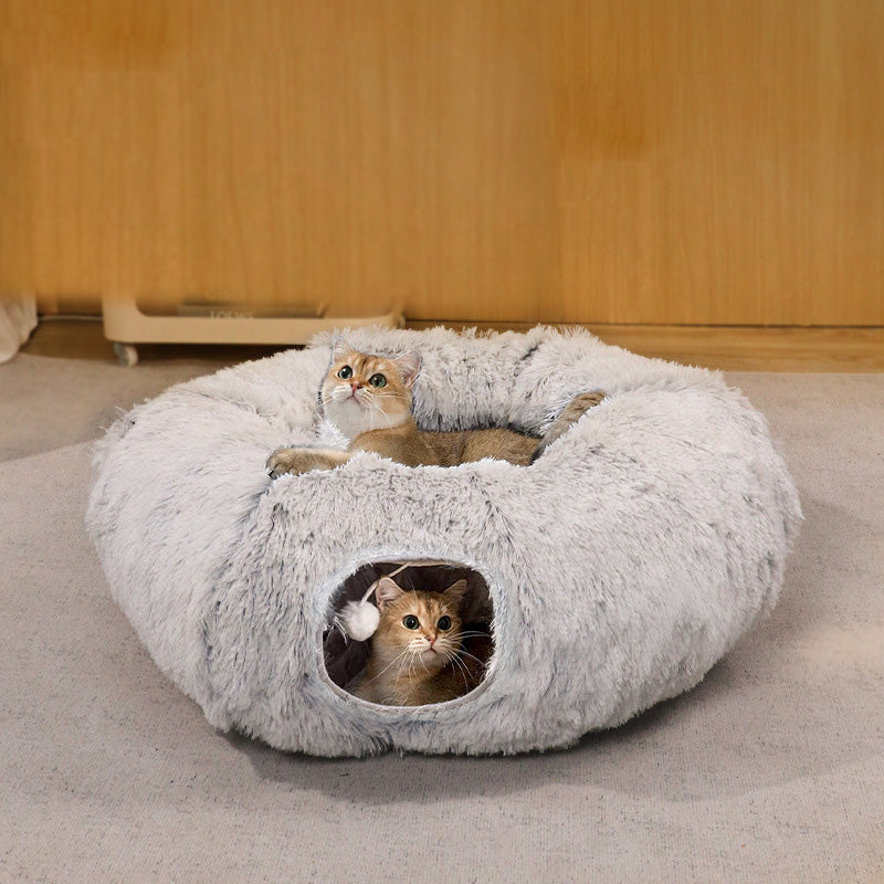 Furry Cat Tunnel & Nest Combo