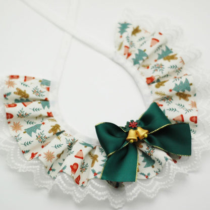 Christmas Tale Pet Lace Bell Bow