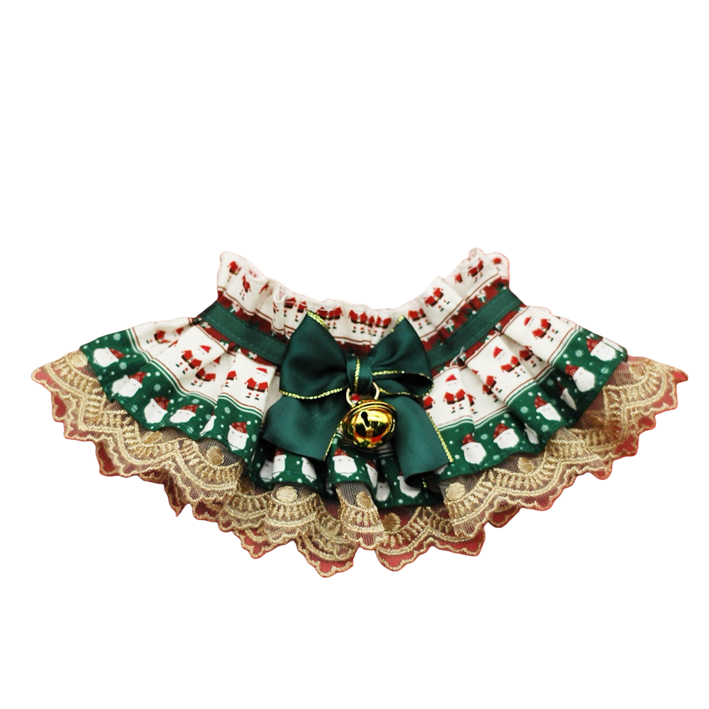 Snowman Christmas Luxury Lace Pet Collar Accessory