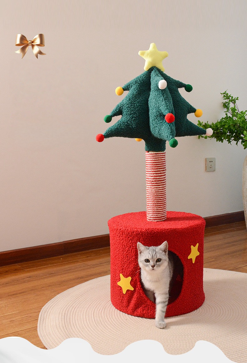 Christmas Star Wish Cat Scratching Home