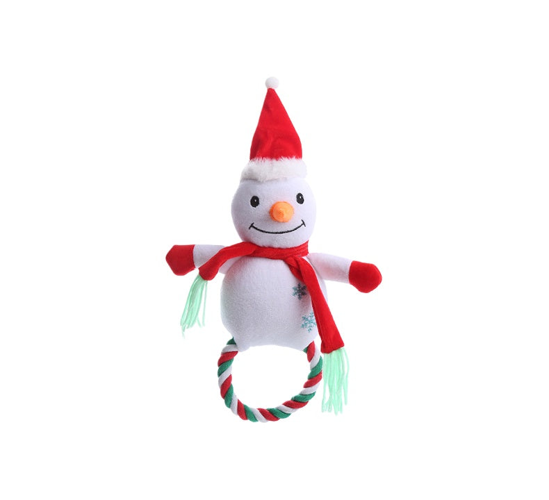 Christmas Cute Pet Rope Knot Interactive Toy Set