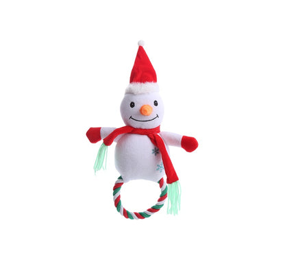 Christmas Cute Pet Rope Knot Interactive Toy Set
