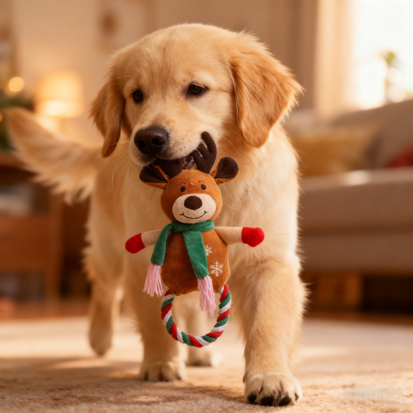 Christmas Cute Pet Rope Knot Interactive Toy Set