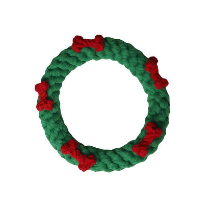 Christmas Stocking Pet Rope Knot Toy Gift Set