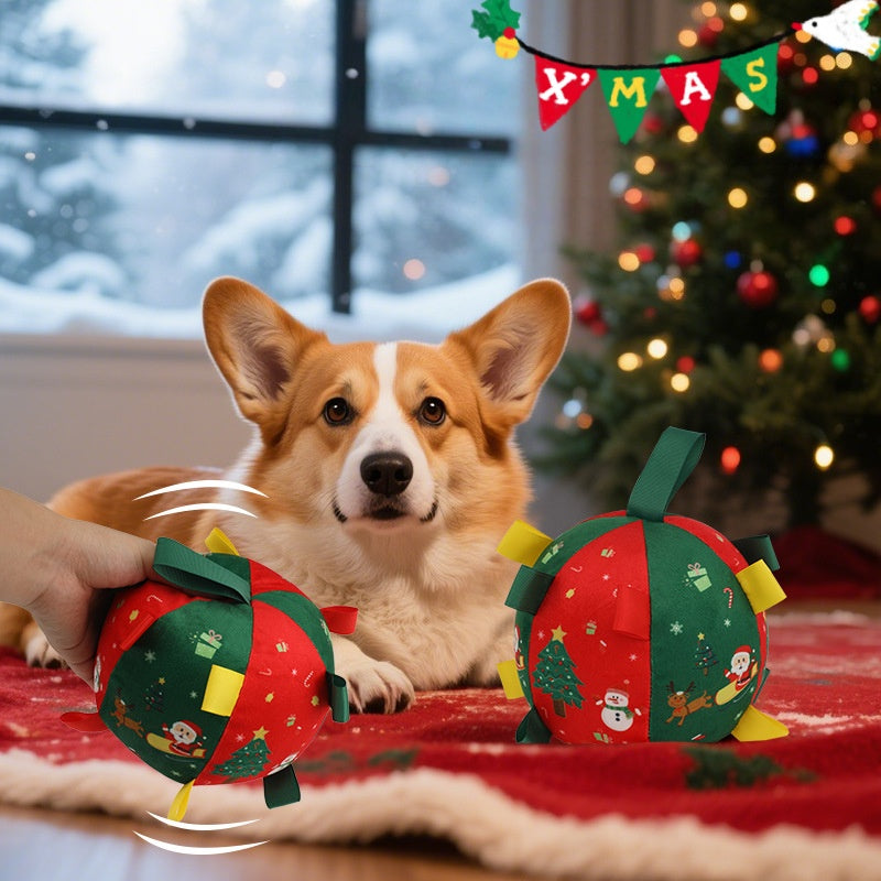 Christmas Jingle Bell Pet Interactive Fun Ball