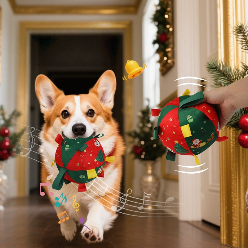 Christmas Jingle Bell Pet Interactive Fun Ball