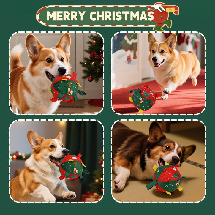Christmas Jingle Bell Pet Interactive Fun Ball