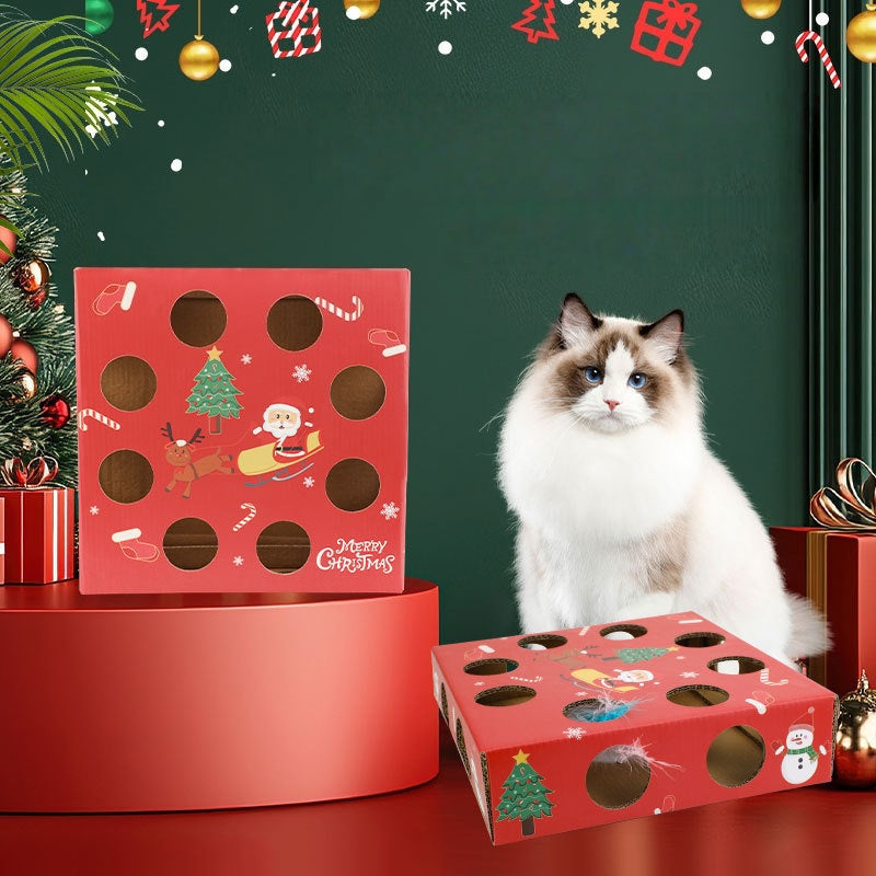 Christmas Cat Whack-a-Mole Interactive Box