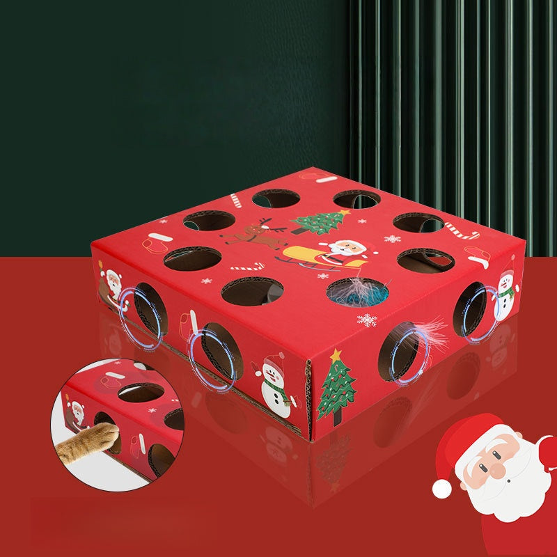 Christmas Cat Whack-a-Mole Interactive Box