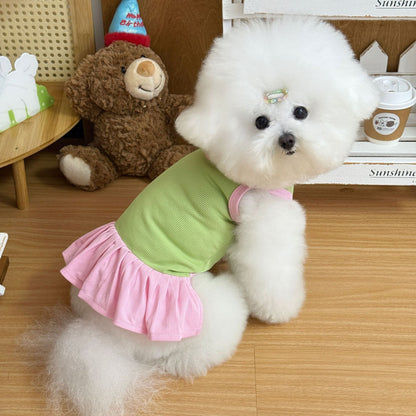 Pink-Green Preppy Pet Dress