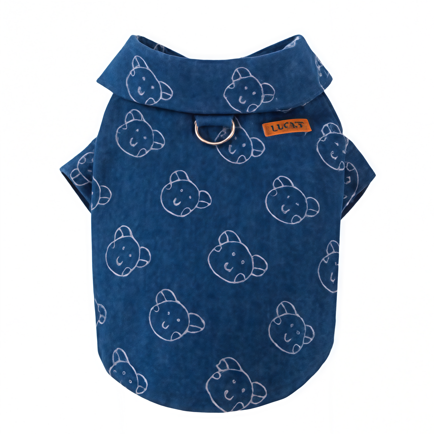 Cuddly Blue Bear Demin Pet Top