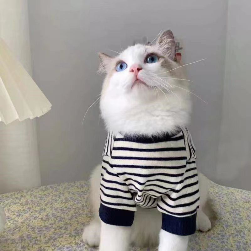 Retro Casual Stripe Pet Sweater