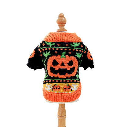 Halloween Pumpkin Pet Knitted Sweater