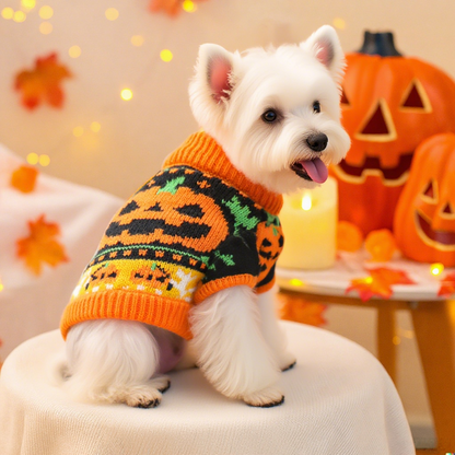 Halloween Pumpkin Pet Knitted Sweater