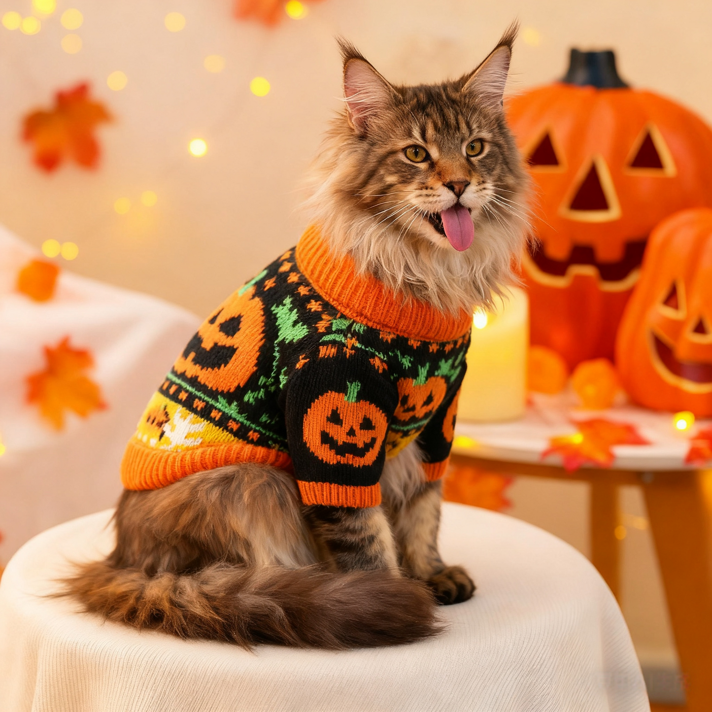 Halloween Pumpkin Pet Knitted Sweater