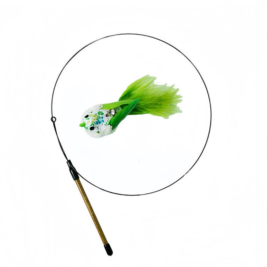 Cute Colorful Feather Cat Teaser Wand